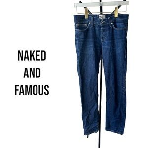 Naked & Famous Slim Stretch | Weird Guy | 29/34 | Dark Wash | Designer